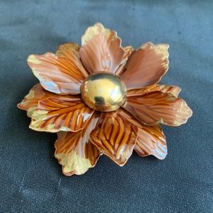 Flower Power ( brown handmade flowers with pearls) main image 0